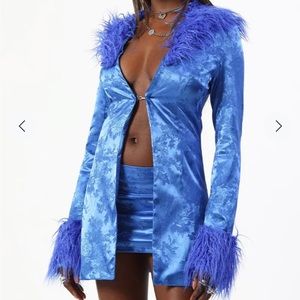 Elsie& Fred Satin blue coat